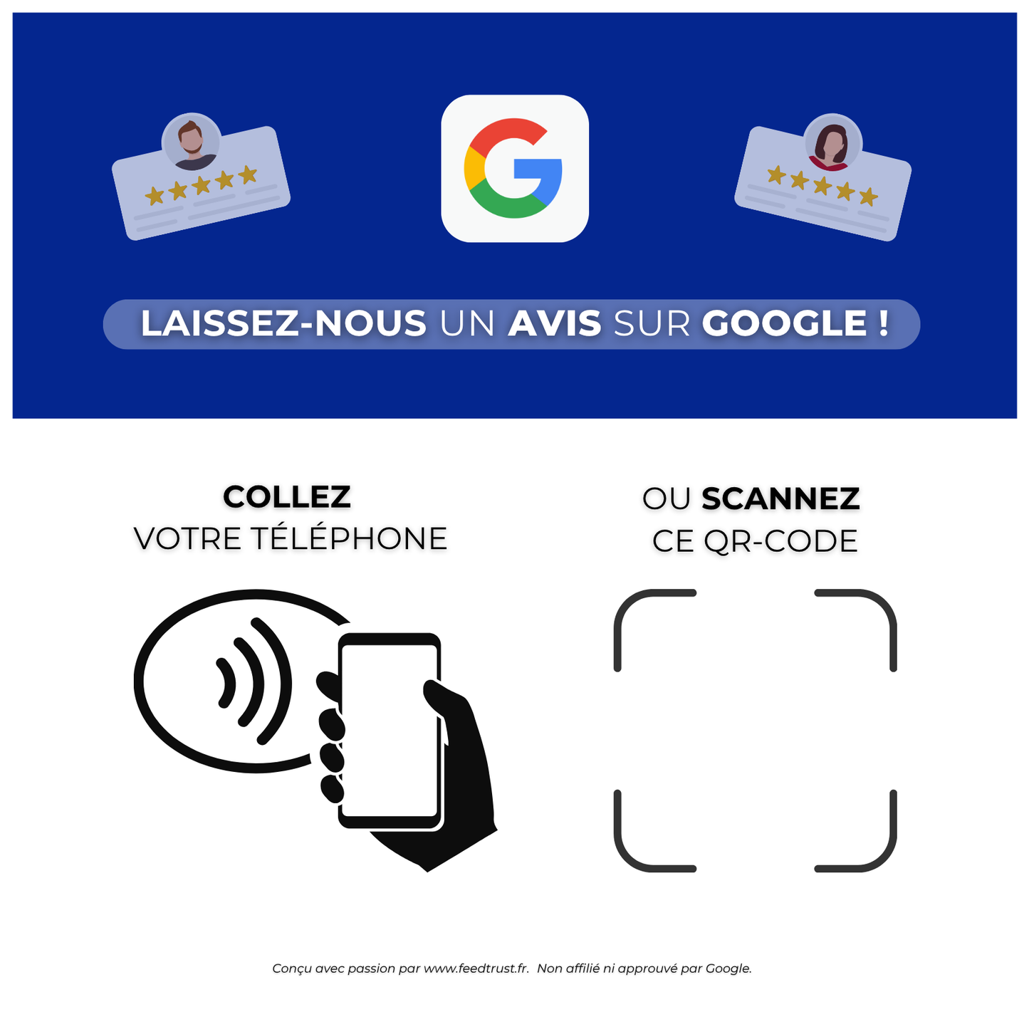 Plaque NFC - Avis Google