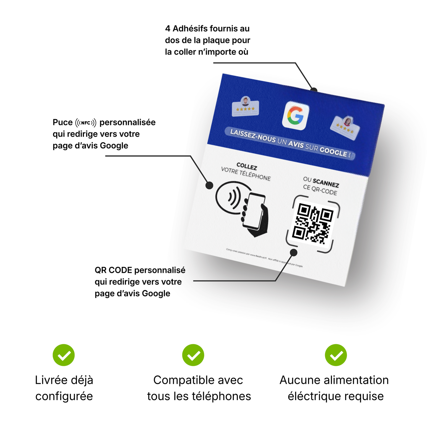 Plaque NFC Avis Google