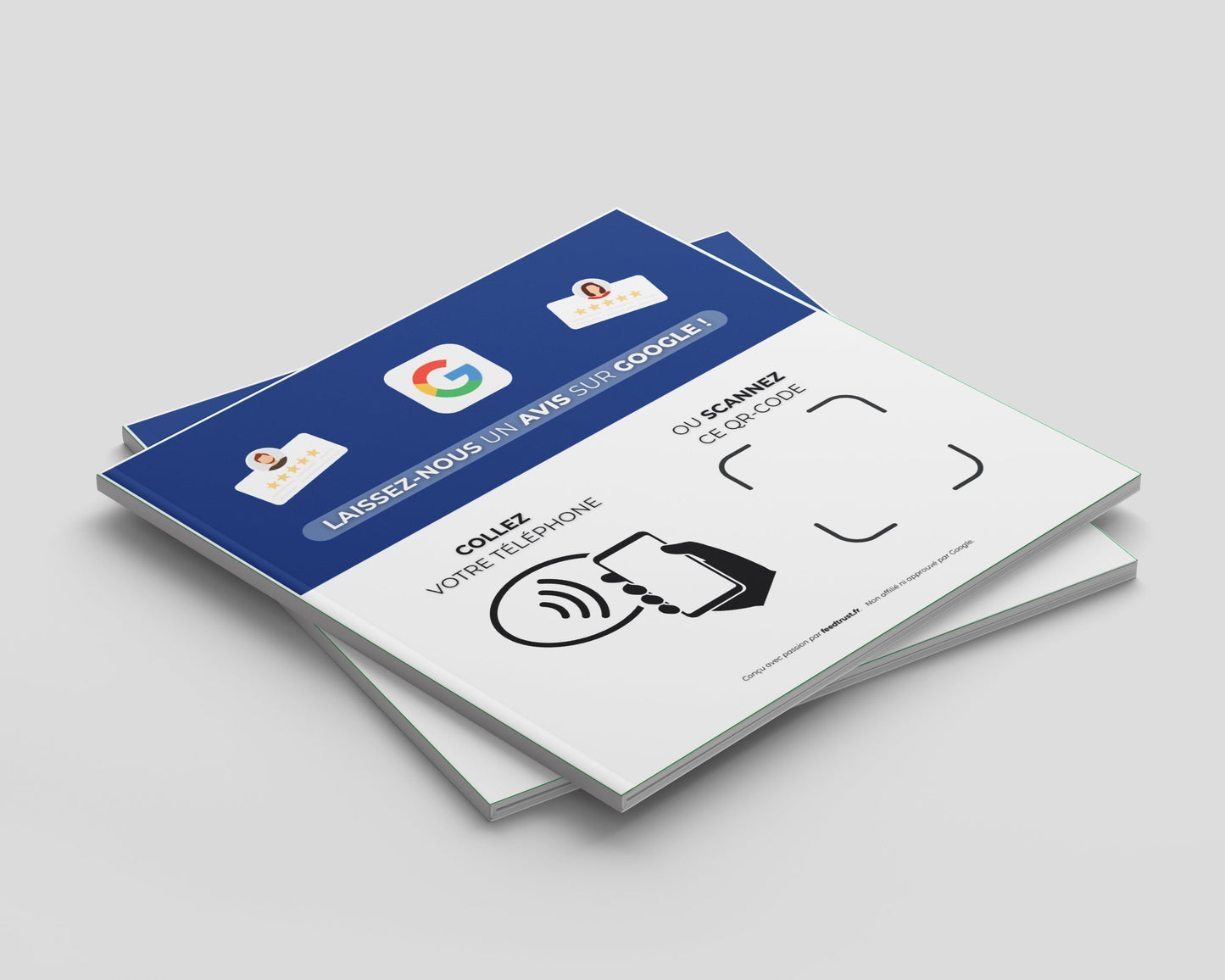 Plaque NFC et QR code FeedTrust pour avis Google